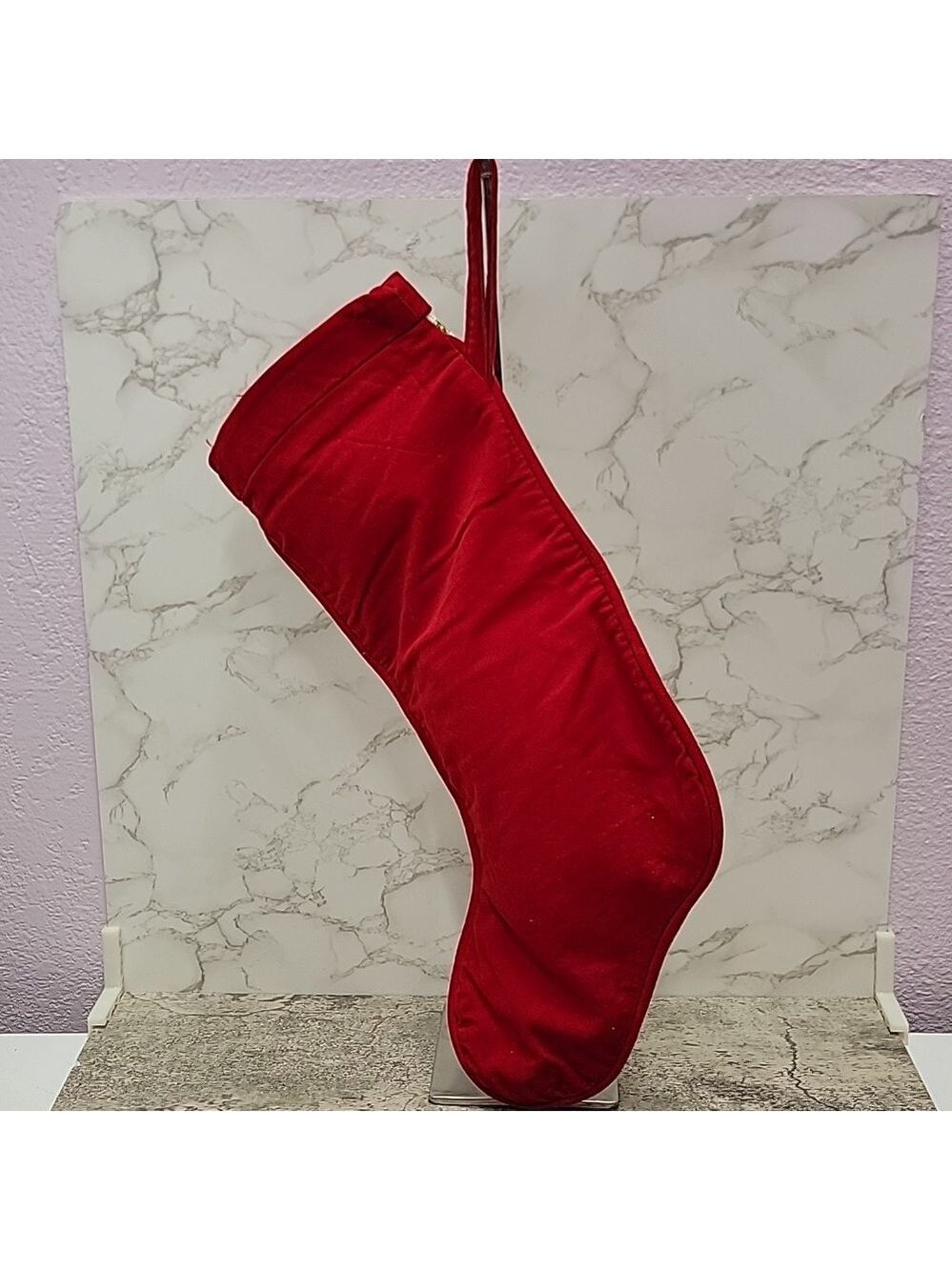 Vintage Handmade Needlepoint Christmas stocking signed - Picture 5 of 9